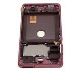 Replacement OLED Assembly With Frame Compatible with Samsung Galaxy S20 FE 4G / 5G (Aftermarket Plus) (Cloud Red)