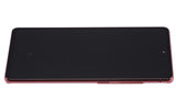 Replacement OLED Assembly With Frame Compatible with Samsung Galaxy S20 FE 4G / 5G (Aftermarket Plus) (Cloud Red)