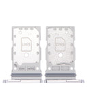 Replacement Dual Sim Card Tray Compatible with Samsung Galaxy S22 Ultra (White)