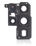 Replacement Back Camera Lens With Bezel Ring Compatible with Samsung Galaxy S22 Ultra (Phantom Black)