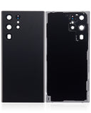 Replacement Back Cover Glass With Camera Lens Compatible with Samsung Galaxy S22 Ultra 5G (No Logo) (Aftermarket Plus) (Phantom Black)