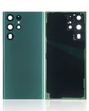 Replacement Back Cover Glass With Camera Lens Compatible with Samsung Galaxy S22 Ultra 5G (No Logo) (Aftermarket Plus) (Green)
