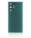 Replacement Back Cover Glass With Camera Lens Compatible with Samsung Galaxy S22 Ultra 5G (No Logo) (Aftermarket Plus) (Green)