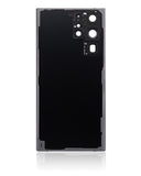 Replacement Back Cover Glass With Camera Lens Compatible with Samsung Galaxy S22 Ultra 5G (No Logo) (Aftermarket Plus) (Burgundy)