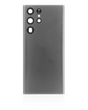 Replacement Back Cover Glass With Camera Lens Compatible with Samsung Galaxy S22 Ultra 5G (No Logo) (Aftermarket Plus) (Graphite)