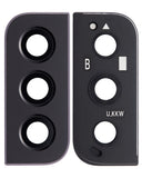 Replacement Back Camera Lens With Bezel Ring Compatible with Samsung Galaxy S22 / S22 Plus (Phantom Black)
