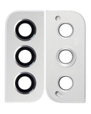 Replacement Back Camera Lens With Bezel Ring Compatible with Samsung Galaxy S22 / S22 Plus (White)