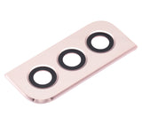 Replacement Back Camera Lens With Bezel Ring Compatible with Samsung Galaxy S22 / S22 Plus (Pink Gold)