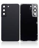 Replacement Back Cover Glass With Camera Lens Compatible with Samsung Galaxy S22 5G (No Logo) (Aftermarket Plus) (Phantom Black)