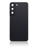 Replacement Back Cover Glass With Camera Lens Compatible with Samsung Galaxy S22 5G (No Logo) (Aftermarket Plus) (Phantom Black)