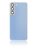 Replacement Back Cover Glass With Camera Lens Compatible with Samsung Galaxy S22 5G (No Logo) (Aftermarket Plus) (Sky Blue)