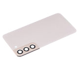 Replacement Back Cover Glass With Camera Lens Compatible with Samsung Galaxy S22 5G (No Logo) (Aftermarket Plus) (Pink Gold)
