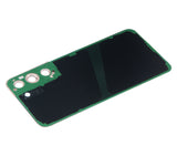 Replacement Back Cover Glass With Camera Lens Compatible with Samsung Galaxy S22 5G (No Logo) (Aftermarket Plus) (Pink Gold)