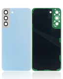 Replacement Back Cover Glass With Camera Lens Compatible with Samsung Galaxy S22 Plus 5G (No Logo) (Aftermarket Plus) (Sky Blue)