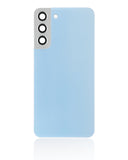 Replacement Back Cover Glass With Camera Lens Compatible with Samsung Galaxy S22 Plus 5G (No Logo) (Aftermarket Plus) (Sky Blue)