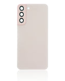 Replacement Back Cover Glass With Camera Lens Compatible with Samsung Galaxy S22 Plus 5G (No Logo) (Aftermarket Plus) (Pink Gold)