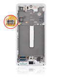 Replacement OLED Assembly With Frame Compatible with Samsung Galaxy S21 FE 5G (US & International) (Refurbished) (White)