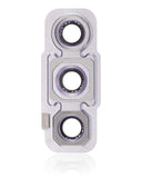 Replacement Back Camera Lens With Bezel Ring Compatible with Samsung Galaxy S21 FE 5G (Lavender)