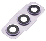 Replacement Back Camera Lens With Bezel Ring Compatible with Samsung Galaxy S21 FE 5G (Lavender)