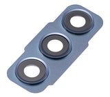 Replacement Back Camera Lens With Bezel Ring Compatible with Samsung Galaxy S21 FE 5G (Blue)