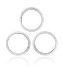 Replacement Back Camera Bezel Ring Only Compatible with Apple iPhone 13 Pro / 13 Pro Max (Silver) (3 Piece Set)