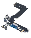 Replacement Charging Port Flex Cable Compatible with Apple iPhone 13 Mini (Premium) (Blue)