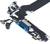 Replacement Charging Port Flex Cable Compatible with Apple iPhone 13 Mini (Premium) (Blue)