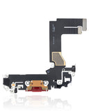 Replacement Charging Port Flex Cable Compatible with Apple iPhone 13 Mini (Premium) (Red)