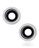 Replacement Back Camera Lens With Bracket & Bezel Compatible with Apple iPhone 13 / 13 Mini ( 2 Piece) (Real Sapphire / Premium) (Starlight)