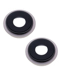 Replacement Back Camera Lens With Bracket & Bezel Compatible with Apple iPhone 13 / 13 Mini ( 2 Piece) (Real Sapphire / Premium) (Starlight)