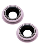 Replacement Back Camera Lens With Bracket & Bezel Compatible with Apple iPhone 13 / 13 Mini ( 2 Piece) (Real Sapphire / Premium) (Pink)