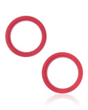 Replacement Back Camera Bezel Ring Only Compatible with Apple iPhone 13 / 13 Mini (Red) (2 Piece Set)