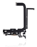 Replacement Charging Port Flex Cable Compatible with Apple iPhone 13 Pro Max (Used OEM Pull) (Gold)