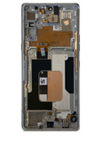 Replacement OLED Assembly With Frame Compatible with LG Velvet 5G (Non-Verizon 5G UW Frame) (Refurbished) (Silver)