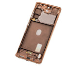 Replacement OLED Assembly With Frame Compatible with Samsung Galaxy S20 FE 4G / 5G (Refurbished) (Cloud Orange)