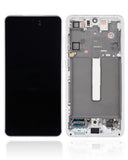 Replacement OLED Assembly With Frame Compatible with Samsung Galaxy S21 FE 5G (US & International Version) (Service Pack) (White)