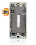 Replacement OLED Assembly With Frame Compatible with Samsung Galaxy S21 FE 5G (US & International Version) (Service Pack) (Olive Green)