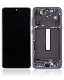 Replacement OLED Assembly With Frame Compatible with Samsung Galaxy S21 FE 5G (US & International Version) (Service Pack) (Graphite)
