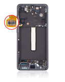 Replacement OLED Assembly With Frame Compatible with Samsung Galaxy S21 FE 5G (US & International Version) (Service Pack) (Graphite)