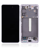 Replacement OLED Assembly With Frame Compatible with Samsung Galaxy S21 FE 5G (US & International Version) (Service Pack) (Lavender)
