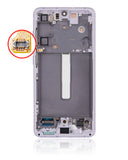 Replacement OLED Assembly With Frame Compatible with Samsung Galaxy S21 FE 5G (US & International Version) (Service Pack) (Lavender)