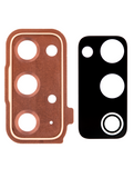 Replacement Back Camera Lens With Cover Bezel Ring Compatible with Samsung Galaxy S20 FE 4G / 5G (Cloud Orange)