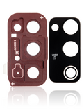 Replacement Back Camera Lens With Cover Bezel Ring Compatible with Samsung Galaxy S20 FE 4G / 5G (Cloud Red)