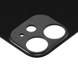 Replacement Back Glass With 3M Adhesive Compatible with Apple iPhone 12 Mini (No Logo / Large Camera Hole) (Black)