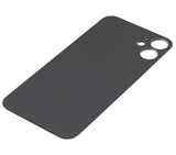 Replacement Back Glass With 3M Adhesive Compatible with Apple iPhone 12 Mini (No Logo / Large Camera Hole) (Black)