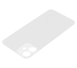 Replacement Back Glass With 3M Adhesive Compatible with Apple iPhone 12 Mini (No Logo / Large Camera Hole) (White)