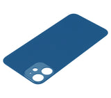 Replacement Back Glass With 3M Adhesive Compatible with Apple iPhone 12 Mini (No Logo / Large Camera Hole) (Blue)