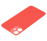 Replacement Back Glass With 3M Adhesive Compatible with Apple iPhone 12 Mini (No Logo / Large Camera Hole) (Red)