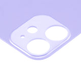 Replacement Back Glass With 3M Adhesive Compatible with Apple iPhone 12 Mini (No Logo / Large Camera Hole) (Purple)