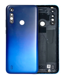 Replacement Back cover Glass Compatible with Motorola Moto G8 Power Lite (XT2055 / 2020) (Royal Blue)